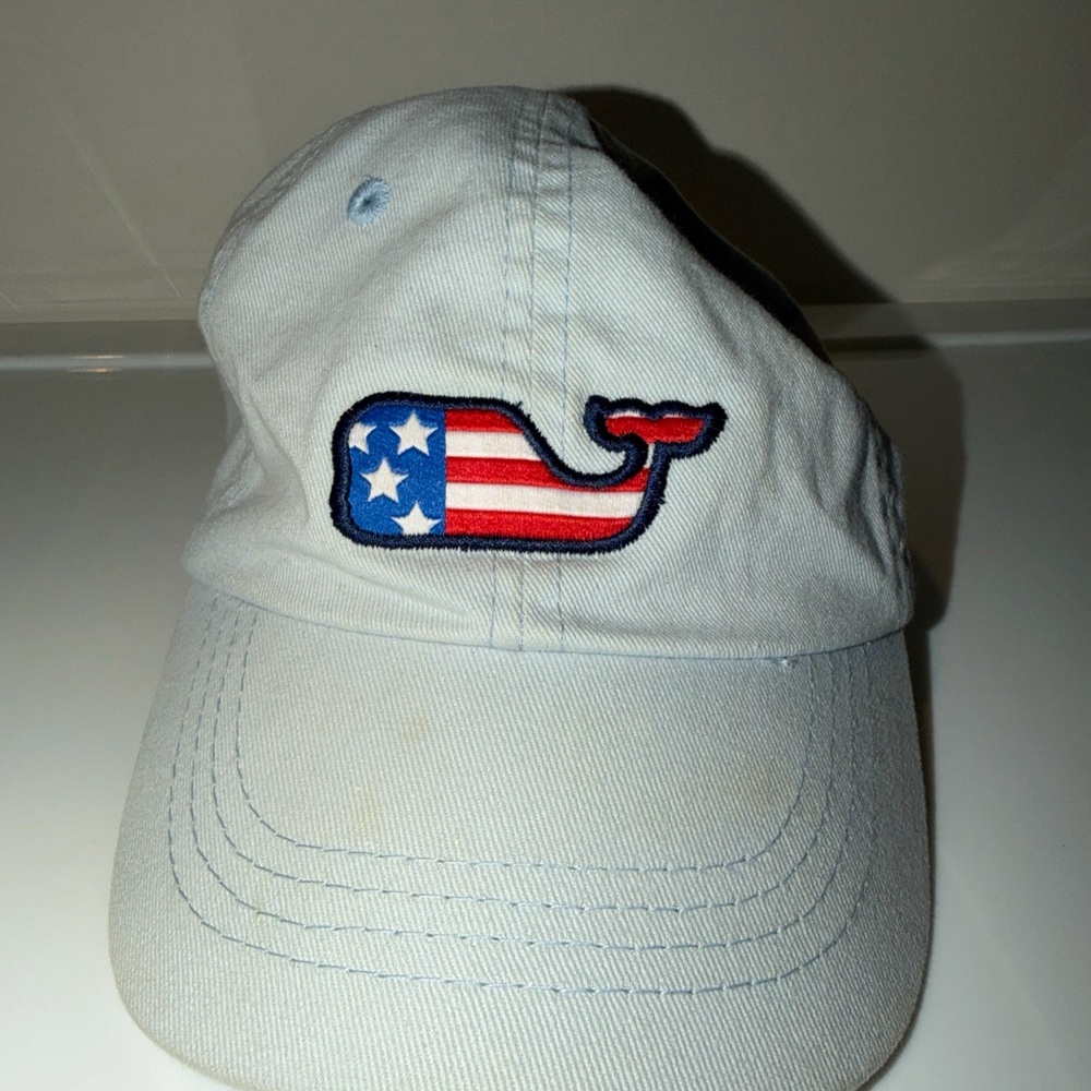 Vineyard Vines Light Blue Cap with Whale Logo